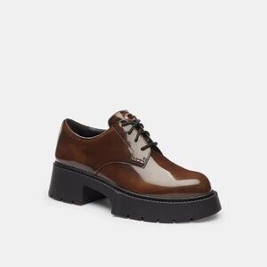 Coach Women's Lyla platform Derby Loafer saddle Lug Sole Size 9